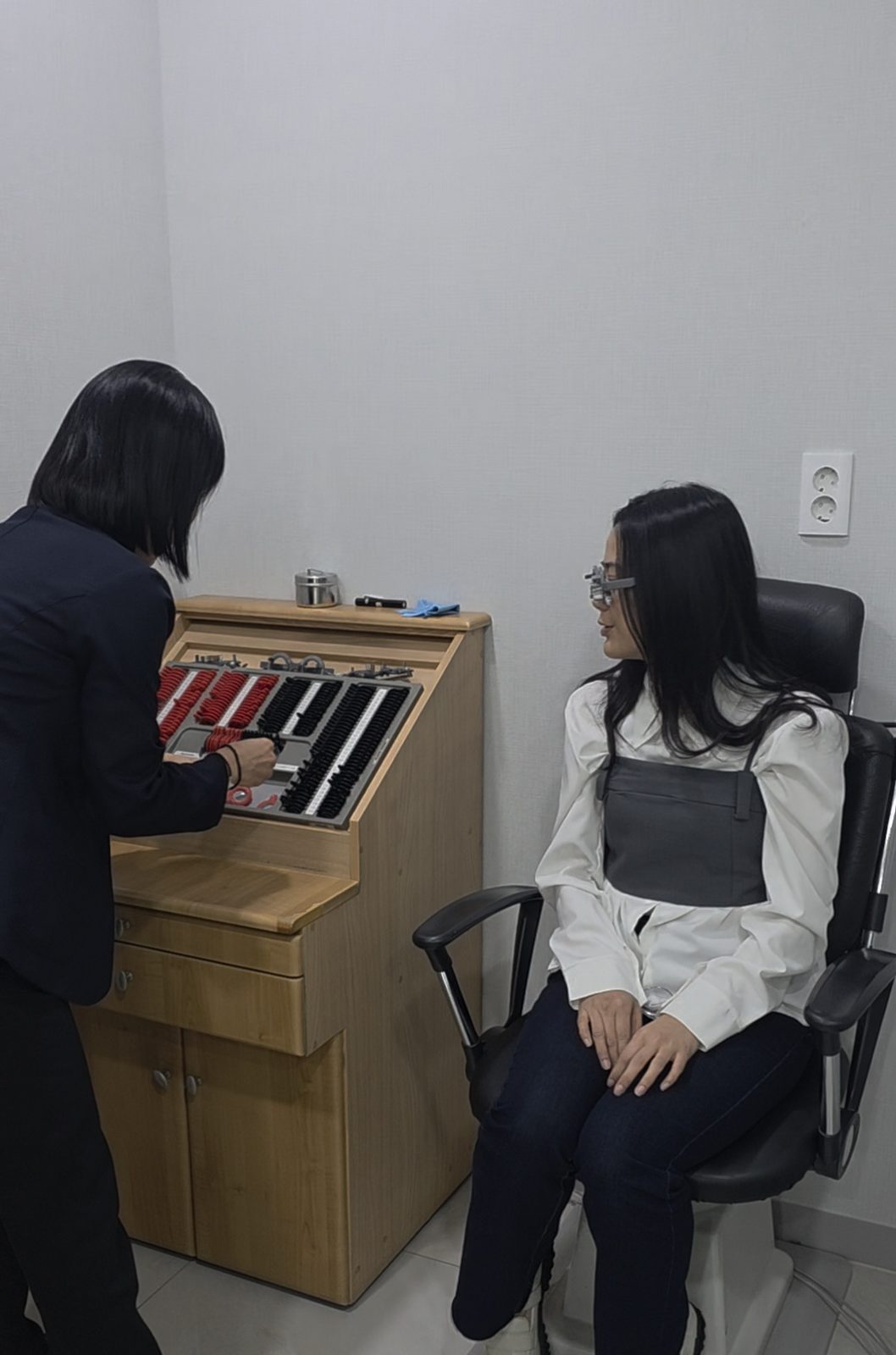 Vision test at a partner eye clinic